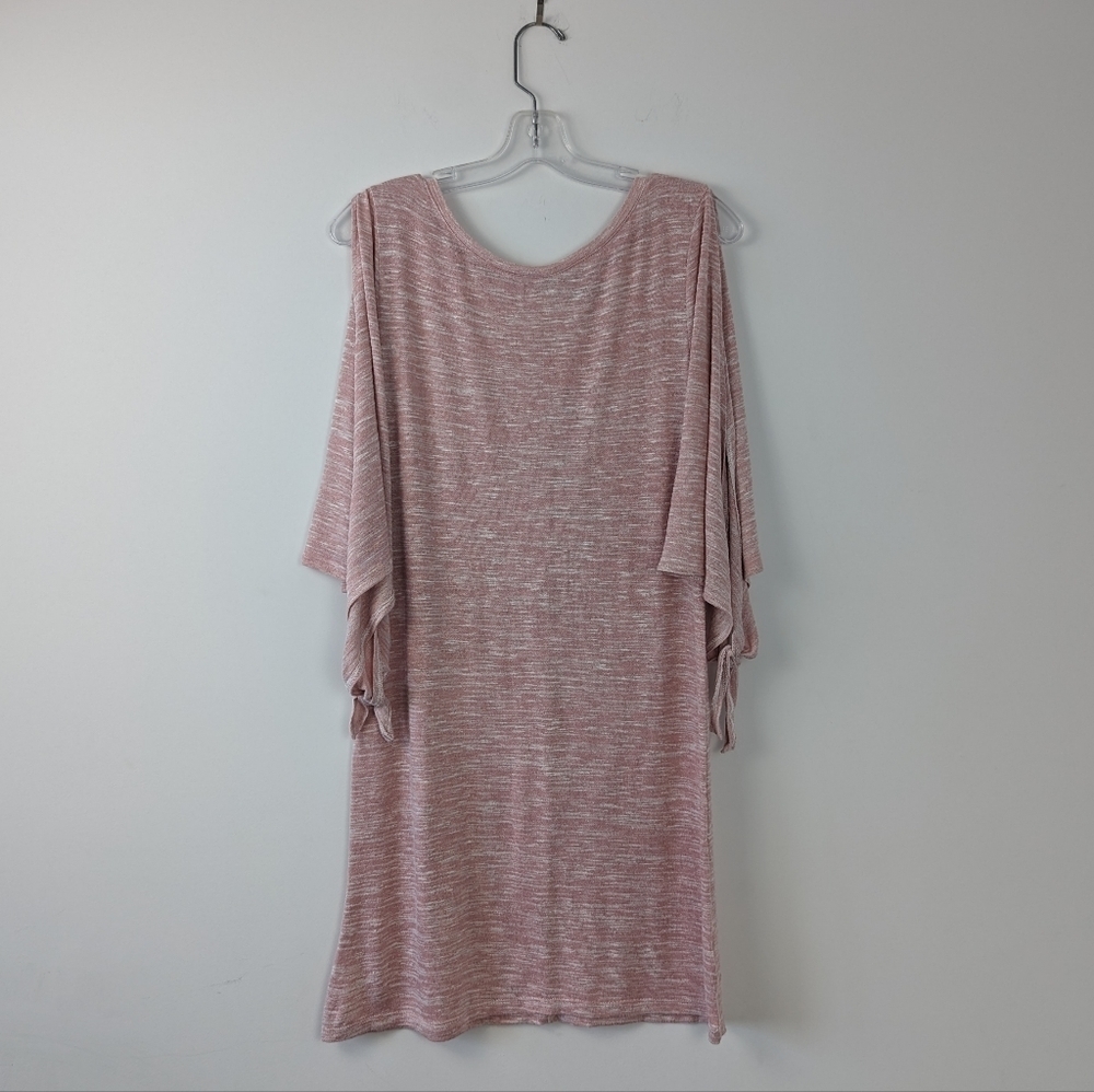 Lavon Cozy Knit Loungewear Dress with Batwing Sleeves - Size S